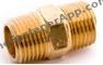 BRASS HEXAGON REDUCING NIPPLE 1/4MPTX1/8MPT 3325X4X2