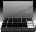 21 HOLE TRAY W/TOOL BLACK 18X12X3