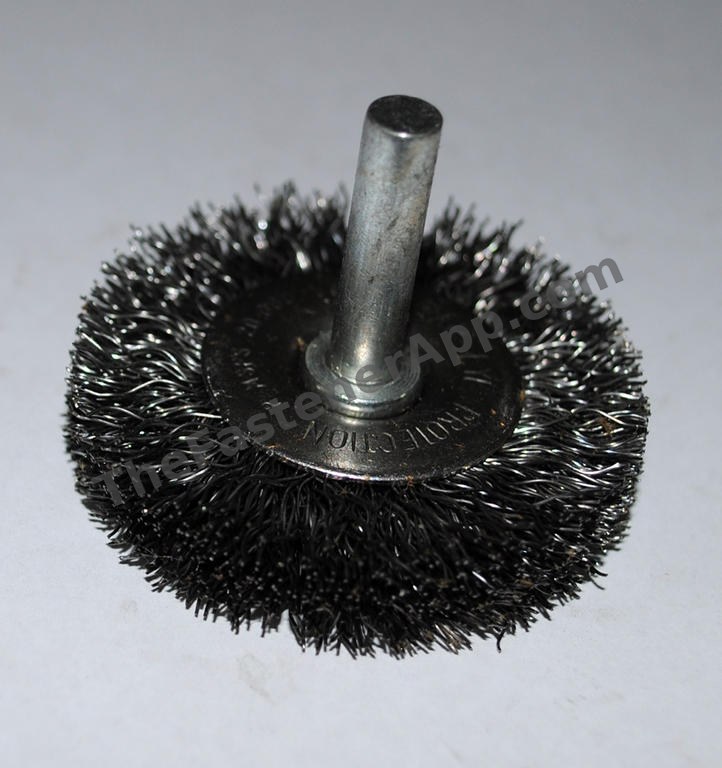 CRIMPED WIRE WHEEL 2" 1/4 ARBOR/STEM .0118 DIAM STEEL 3/4 FACE