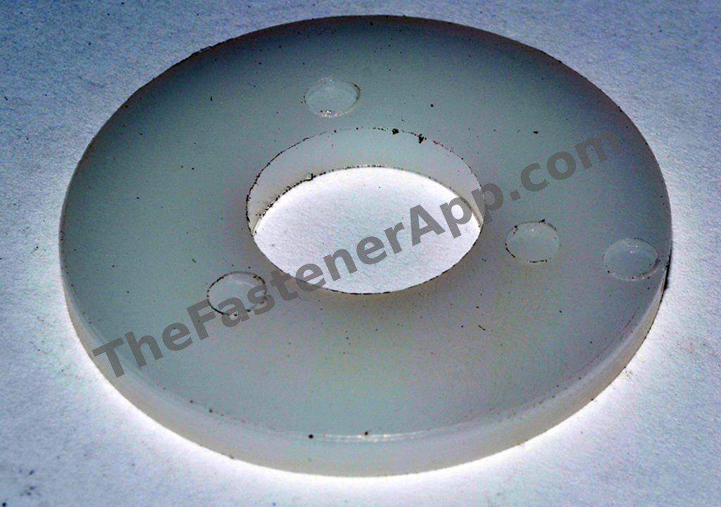 NYLON FLAT WASHER USS WHITE 1/2 ID X 1.25 OD