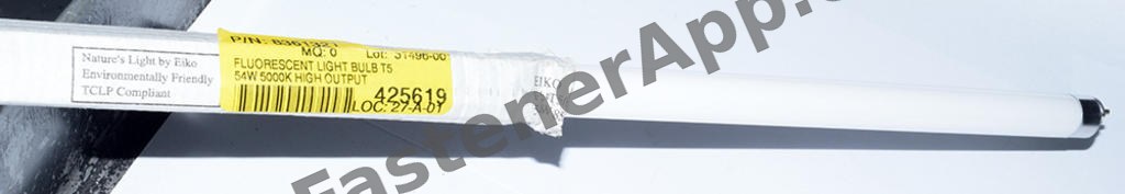 FLUORESCENT LIGHT BULB T5 54W 5000K HIGH OUTPUT F54T5/HO 25/CASE 100/PACK (must order 100 pack for factory to ship)
