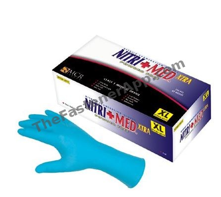 GLOVE NITRILE LARGE PF BLUE 4MIL TEXTURED 100/BX
