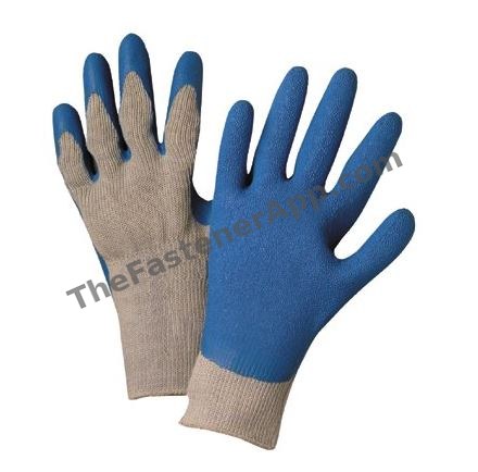 GLOVE ANCHOR PREMIUM GREY KNIT BLUE LATEX COATED XL