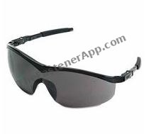 GLASSES SAFETY CREWS STORM ANTI-FOG BLACK W/GREY LENS