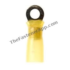 CRIMP/HT SHRINK RING TERMINAL #12-10 GAX#10 STUD YELLOW